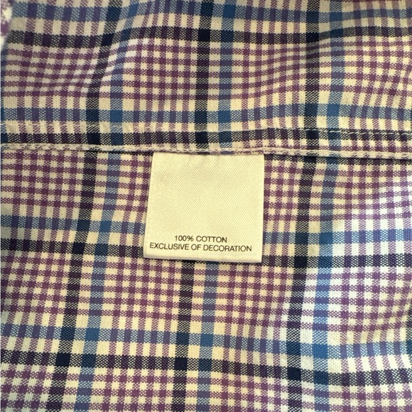 Daniel‎ Cremieux Classics Men’s L Purple Checkered Button up - Picture 5 of 6